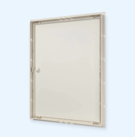 Л4050Р Ivory Люк ревизионный ЛР фланец 396х496  ручка 418х518 пластик Ivory EVECS